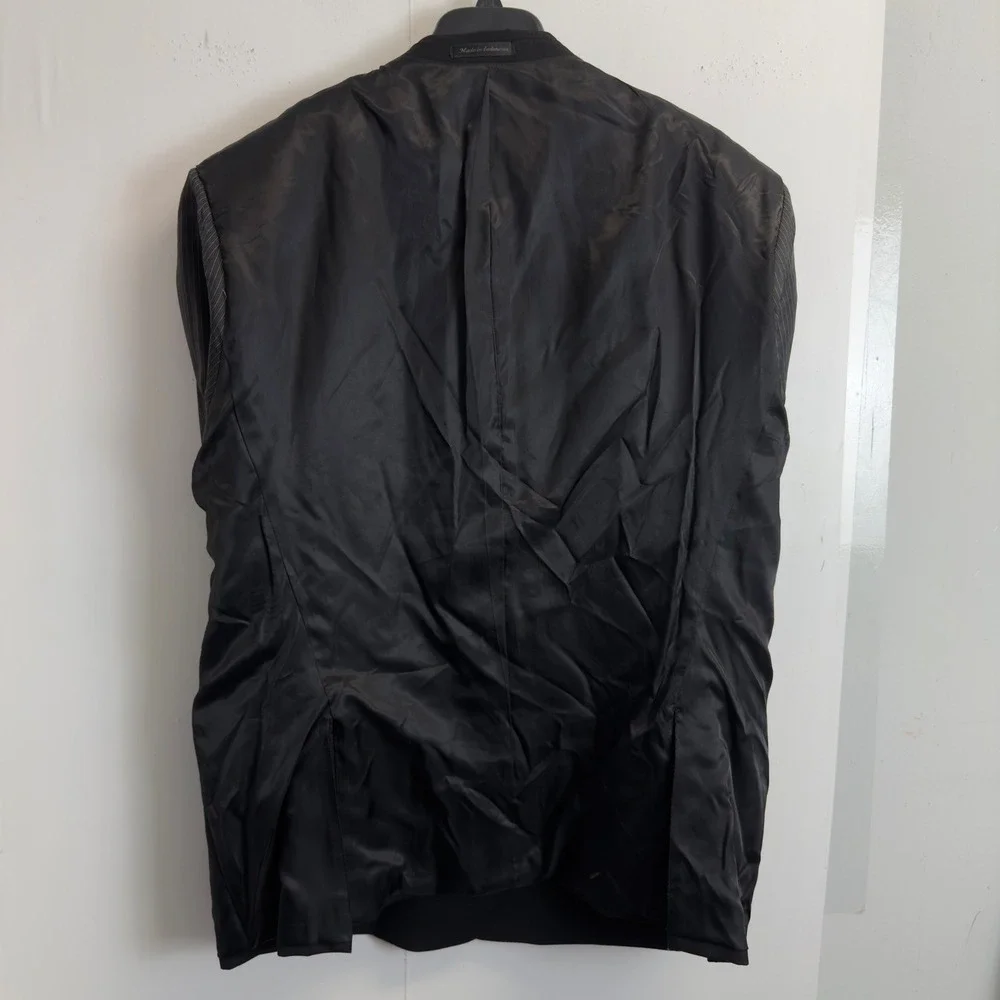 Calvin Klein Mens 50R Black Wool Suit Jacket Blazer Formal Classic fit 2 Button
